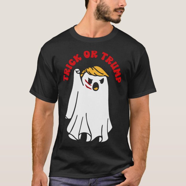 Funny Donald Trump Ghost Fight Trick oder Trump T-Shirt (Vorderseite)