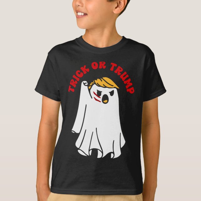 Funny Donald Trump Ghost Fight Trick oder Trump T-Shirt (Vorderseite)