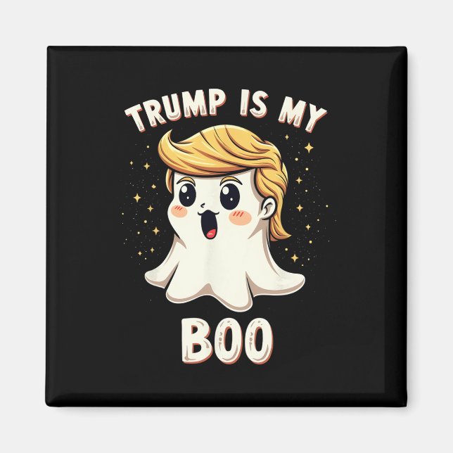 Funny Donald Trump Ghost Halloween-Party Spooky Magnet (Vorne)