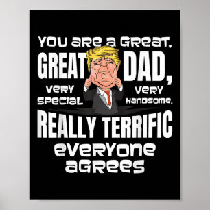 Funny Donald Trump gibt Geschenke für Vater Weihna Poster
