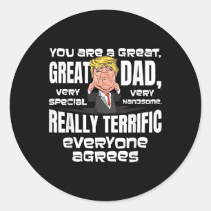 Funny Donald Trump gibt Geschenke für Vater Weihna Runder Aufkleber