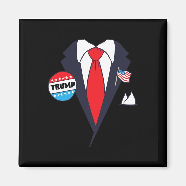Funny Donald Trump Halloween Kostüm - Cartoon T-Sh Magnet (Vorne)