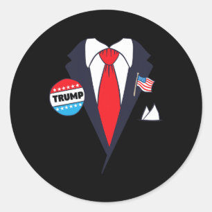 Funny Donald Trump Halloween Kostüm - Cartoon T-Sh Runder Aufkleber