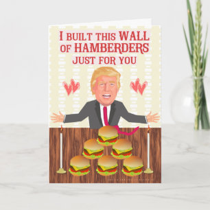 Funny Donald Trump Hamberders Wall Birthday Feiertagskarte