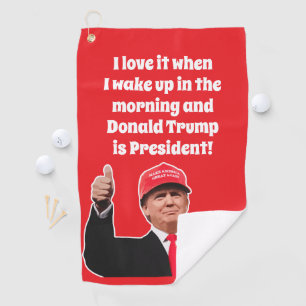 Funny Donald Trump I Liebe 47. Präsident Golfhandtuch