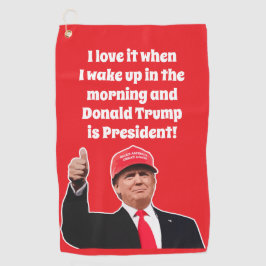 Funny Donald Trump I Liebe 47. Präsident Golfhandtuch