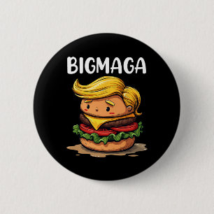 Funny Donald Trump Making French Fries Hamburger B Button