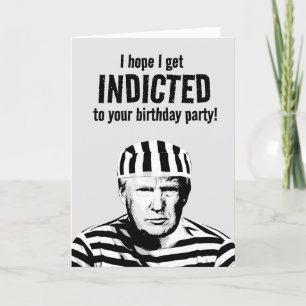 Funny Donald Trump Mugshot Birthday Karte