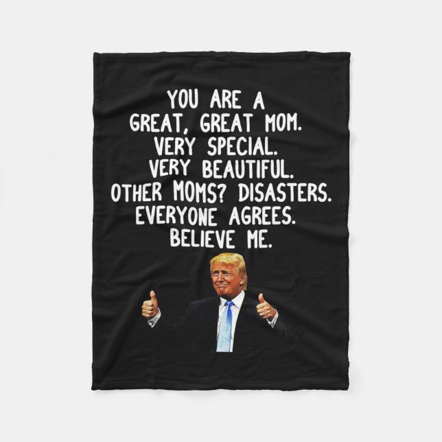 Funny Donald Trump Mutter39s Day Gag Geschenkkonse Fleecedecke (Vorderseite)