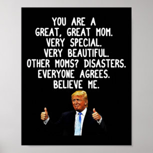 Funny Donald Trump Mutter39s Day Gag Geschenkkonse Poster