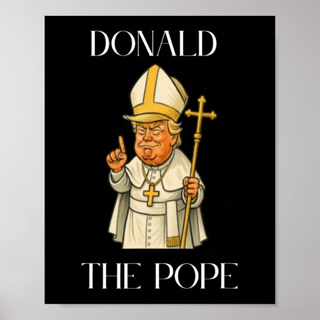 Funny Donald Trump Pope Poster (Vorne)