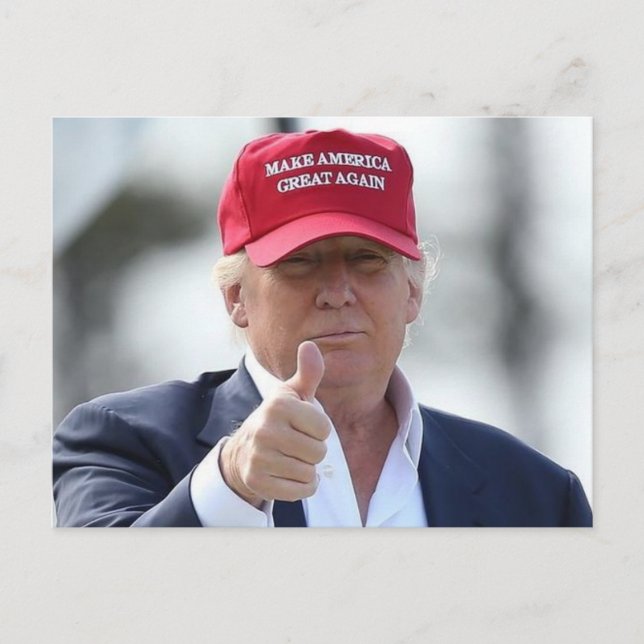 Funny Donald Trump Post Card Postkarte (Vorderseite)