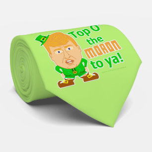 Funny Donald Trump St Patricks Day Leprechaun Krawatte