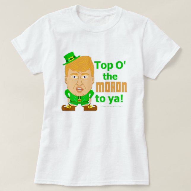 Funny Donald Trump St Patricks Day Leprechaun T-Shirt (Design vorne)