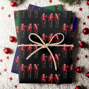 Funny Donald Trump tanzt Präsident Weihnachten Geschenkpapier Set