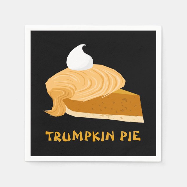 Funny Donald Trump Trumpkin Pie Serviette (Vorderseite)