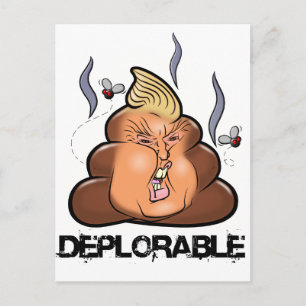 Funny Donald Trump - Trumpy-Poo Poo Emoji Icon Postkarte