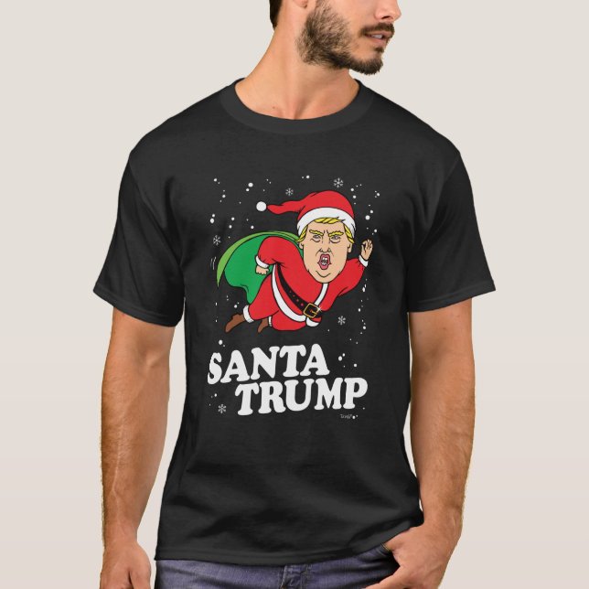 Funny Donald Trump Ugly Christmas Sweater Parody S T-Shirt (Vorderseite)