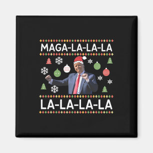 Funny Donald Trump Ugly Weihnachtssüßer. La La L Magnet