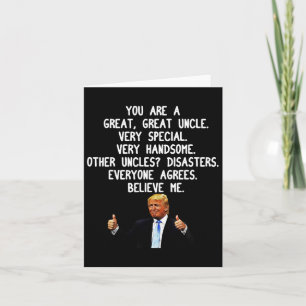 Funny Donald Trump Uncle Gag Geschenk Konservative Karte