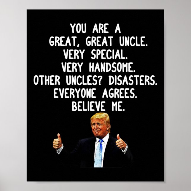 Funny Donald Trump Uncle Gag Geschenk Konservative Poster (Vorne)