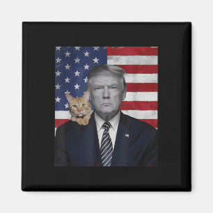 Funny Donald Trump und die politische Flagge der U Magnet