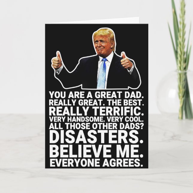 Funny Donald Trump Vatertag Card Karte (Vorderseite)