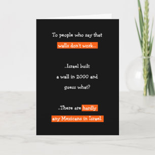 Funny Donald Trump Wall zitiert politischen Humor Feiertagskarte