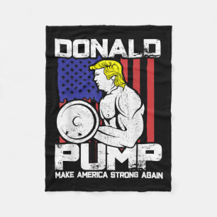 Funny Donald Trump Weight Lifting Workout Gym Fleecedecke