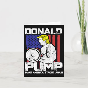 Funny Donald Trump Weight Lifting Workout Gym Karte