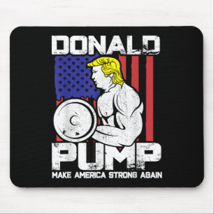 Funny Donald Trump Weight Lifting Workout Gym Mousepad