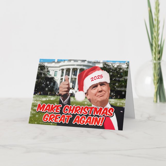 Funny Donald Trump Weihnachten 2021 Weihnachtskart (Vorderseite)
