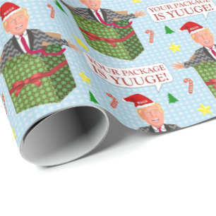 Funny Donald Trump Weihnachts-Yuuge-Spaß Geschenkpapier