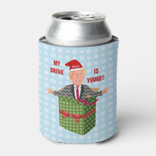 Funny Donald Trump Weihnachtsgetränk Spaß Dosenkühler