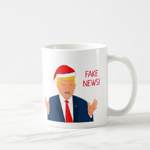 Funny Donald Trump Weihnachtsmann Cartoon Kaffeetasse
