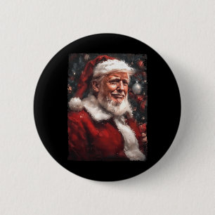 Funny Donald Trump Weihnachtsmann Weihnachten Papa Button