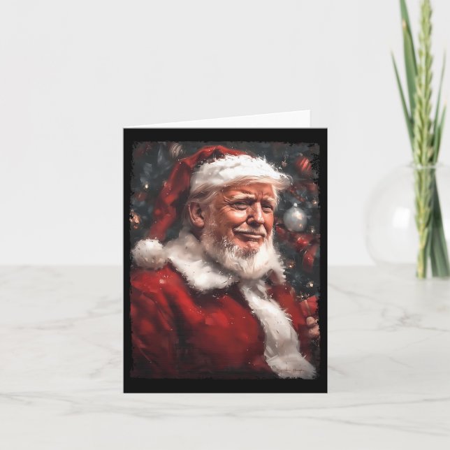 Funny Donald Trump Weihnachtsmann Weihnachten Papa Karte (Vorderseite)
