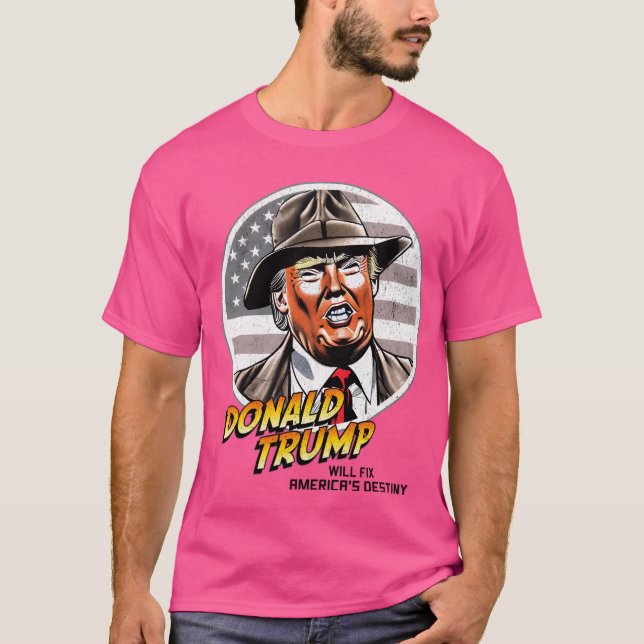 Funny Donald Trump wird Amerikas Schicksalstrommel T-Shirt (Vorderseite)