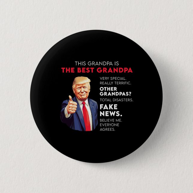 Funny Donald Trump zitiert konservativen Opa Button (Vorderseite)