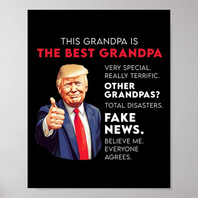 Funny Donald Trump zitiert konservativen Opa Poster (Vorne)