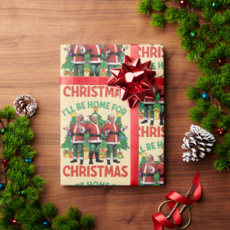 Funny Donald Trump Zuhause zu Weihnachten Geschenkpapier