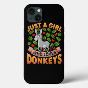 Funny Donkey Animal Lover Nur ein Mädchen, das Lie Case-Mate iPhone Hülle