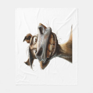 Funny donkey Art Design Fleecedecke