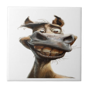 Funny donkey Art Design Fliese