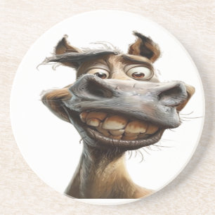 Funny donkey Art Design Getränkeuntersetzer
