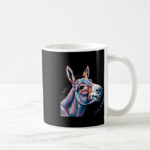 Funny Donkey Art Donkey Kopf lächeln eifrig Donkey Kaffeetasse