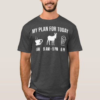 Funny Donkey Bauer mein Plan für heute T-Shirt