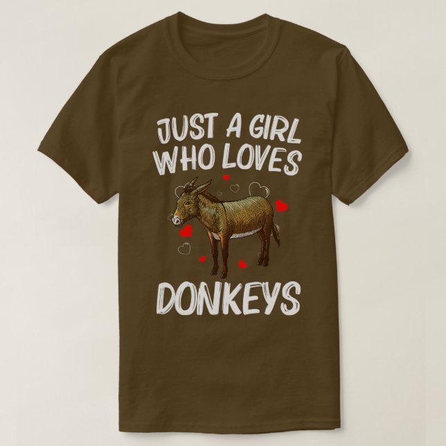 Funny Donkey Design for Women Girls Mule Animal Fa T-Shirt (Design vorne)