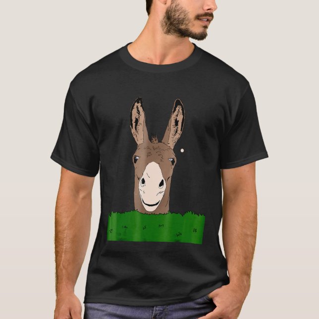 Funny Donkey Face Idee für humorvolle Menschen T-Shirt (Vorderseite)