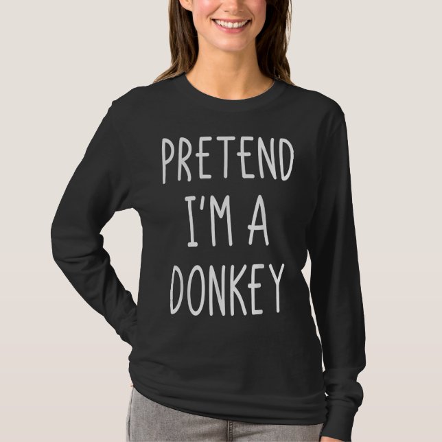 Funny Donkey Halloween Costume T-Shirt (Vorderseite)